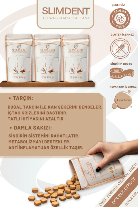 Double Effect-Premium Wellness Sakızı-Damla Sakızı ve Tarçınlı-Metabolizma Dostu- 2 'Lİ PAKET